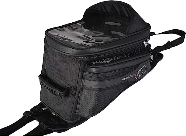 Oxford S20R Adventure Strap On Motorcycle Tank Bag Black