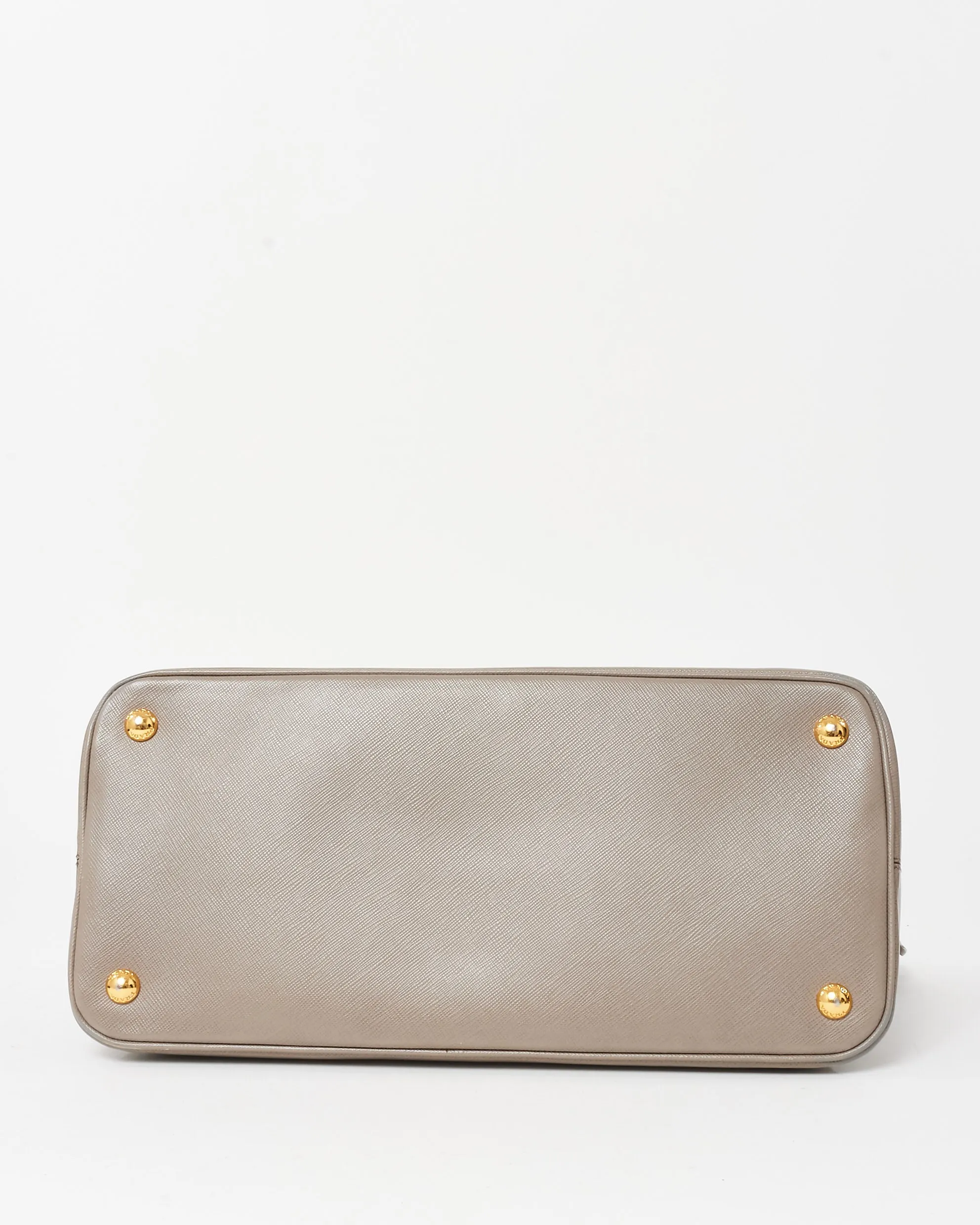 Prada Grey Saffiano Leather Medium Promenade Tote