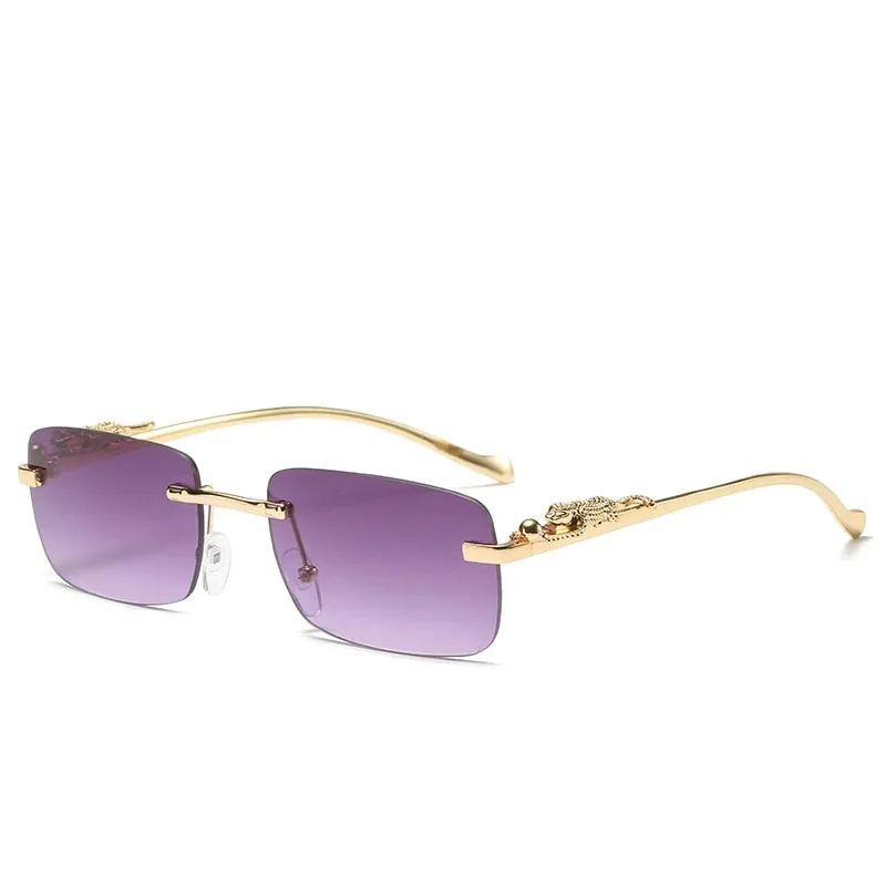 "Mr.Clean" Rimless Square Sunglasses