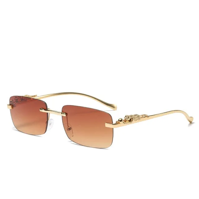 "Mr.Clean" Rimless Square Sunglasses