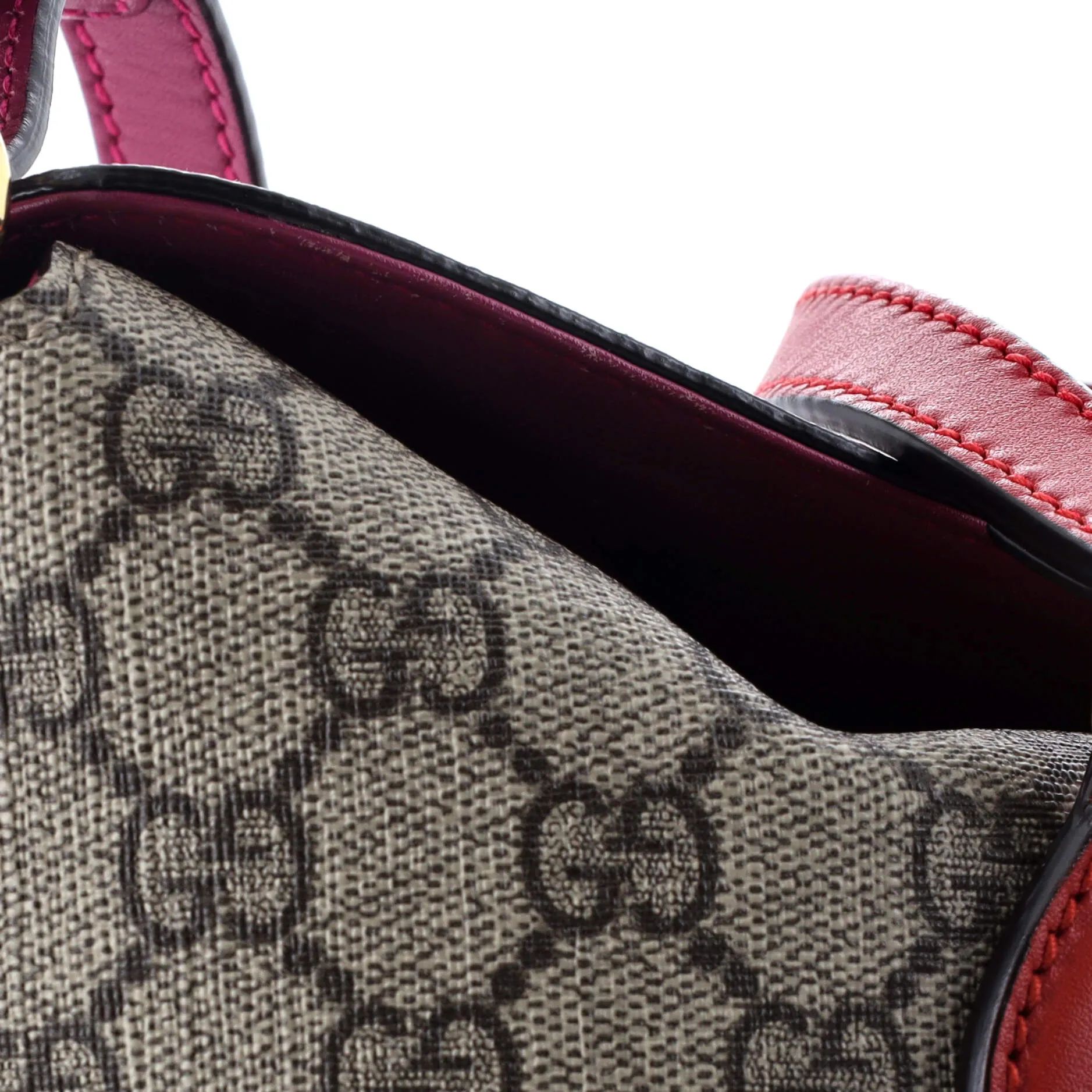 Signature Fold Over Tote GG Coated Canvas Medium