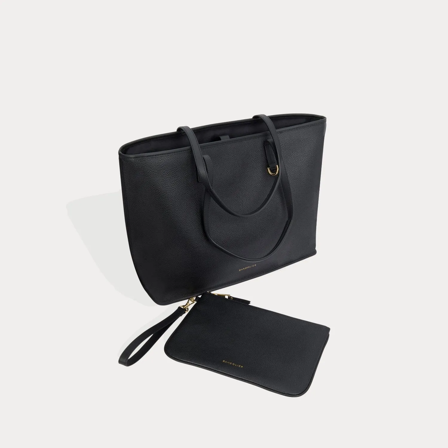 Tote Bag and Carry All Zip Pouch - Black/Gold