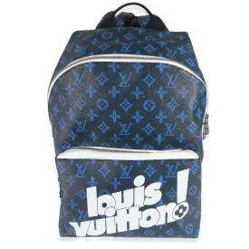 Trendy Inspired Louis Vuitton Blue Monogram Canvas Everyday Discovery Backpack