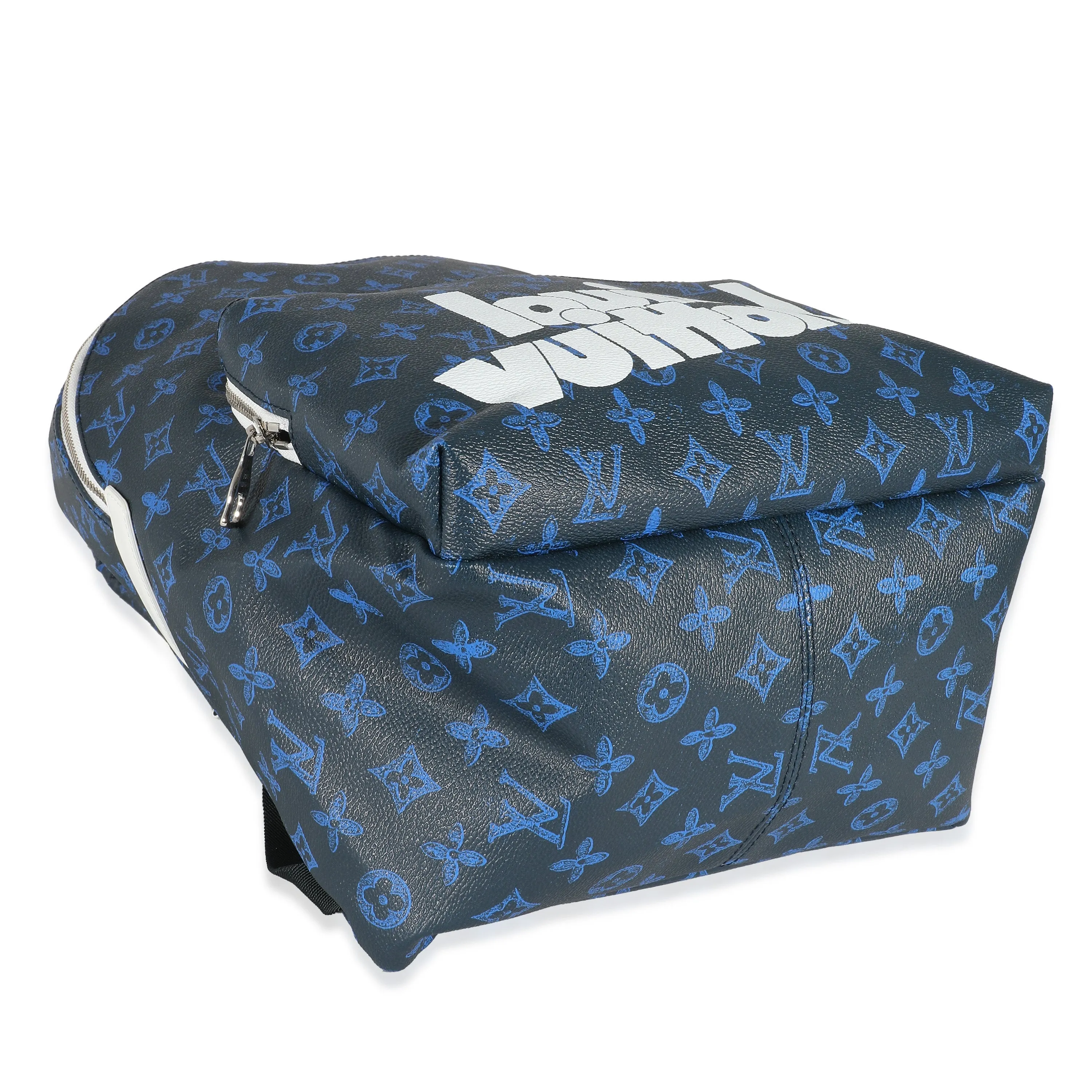 Trendy Inspired Louis Vuitton Blue Monogram Canvas Everyday Discovery Backpack