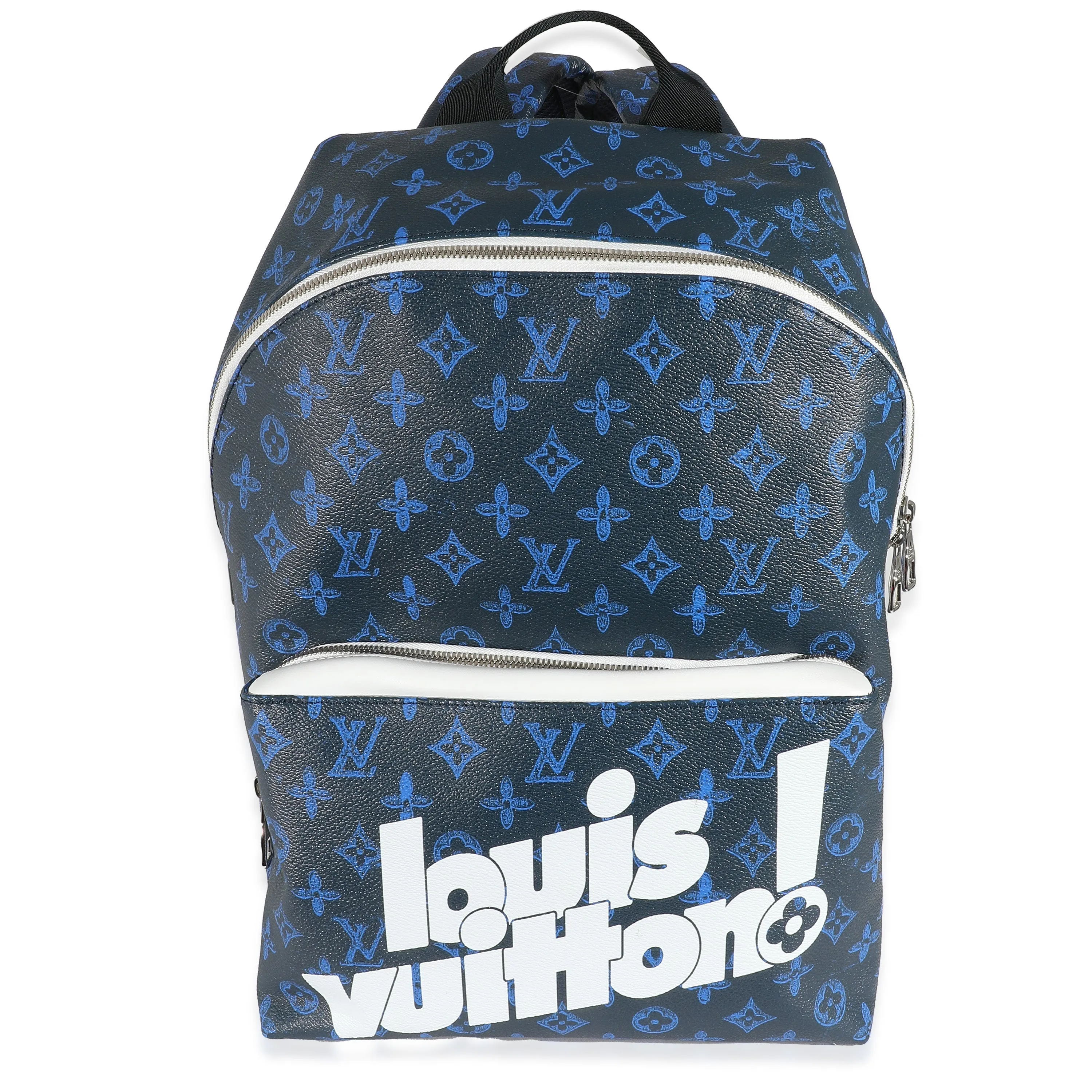 Trendy Inspired Louis Vuitton Blue Monogram Canvas Everyday Discovery Backpack