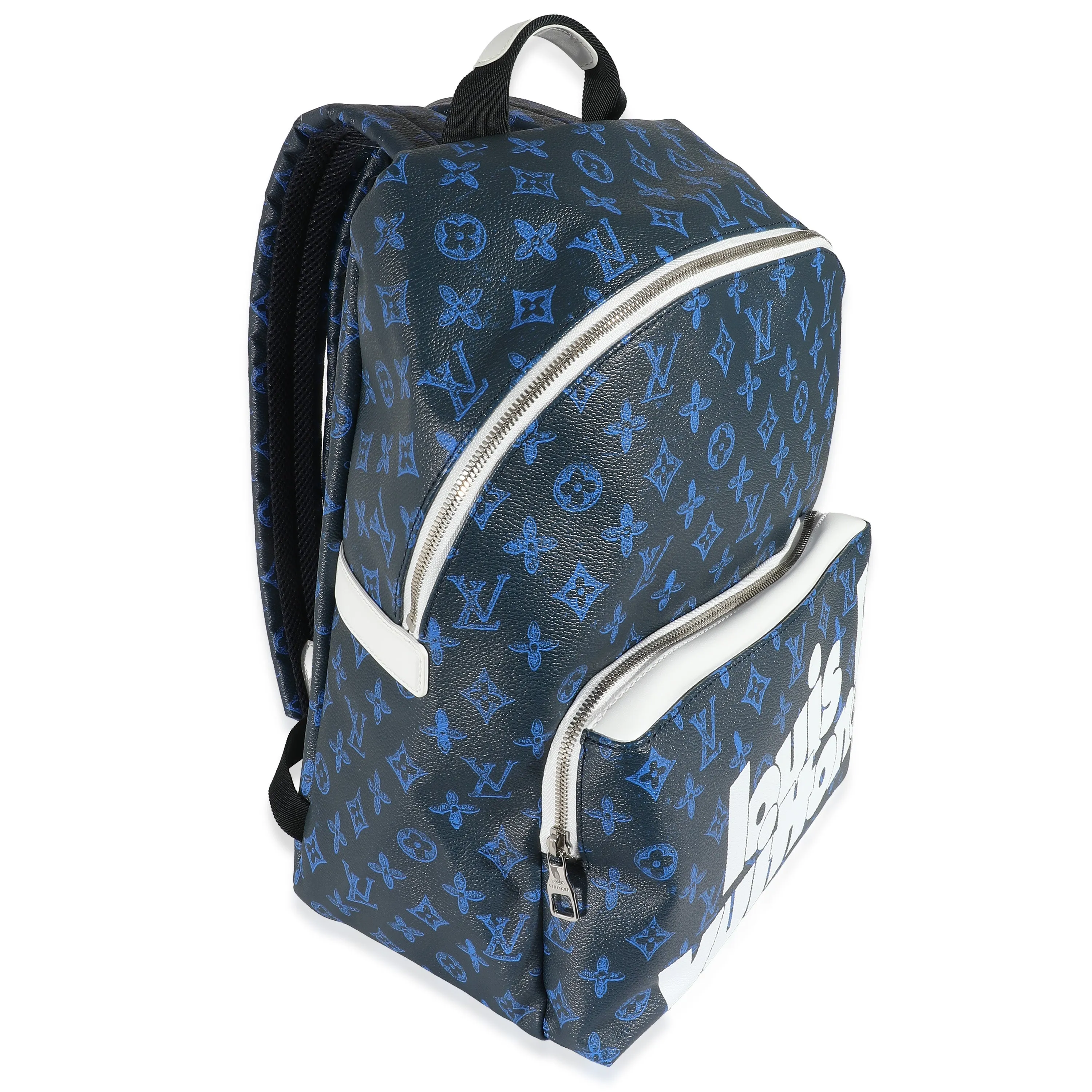 Trendy Inspired Louis Vuitton Blue Monogram Canvas Everyday Discovery Backpack