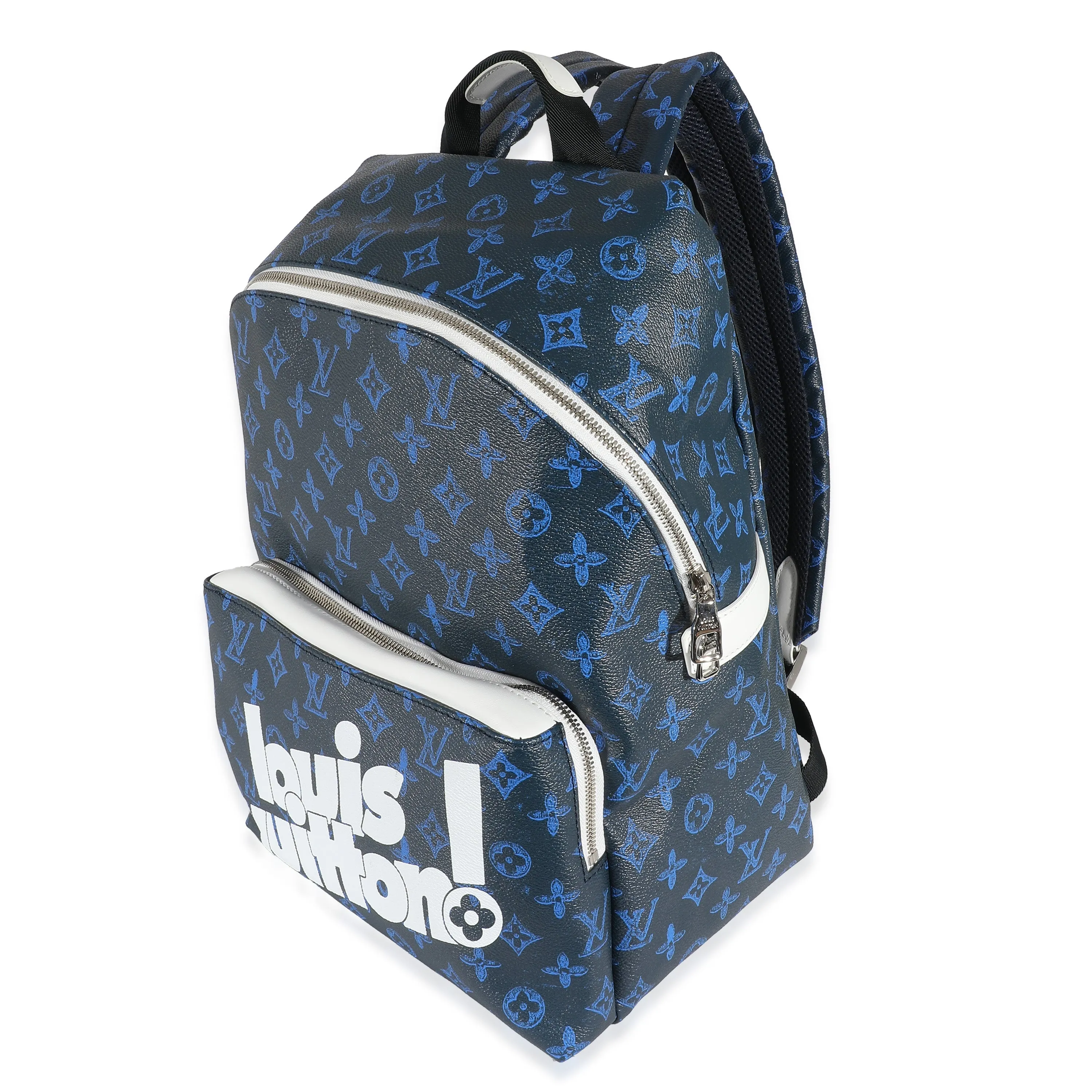 Trendy Inspired Louis Vuitton Blue Monogram Canvas Everyday Discovery Backpack