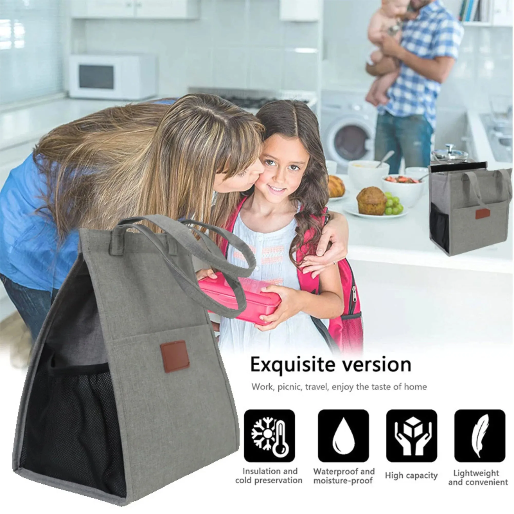 UrbanEase Chic Insulated Lunch Tote