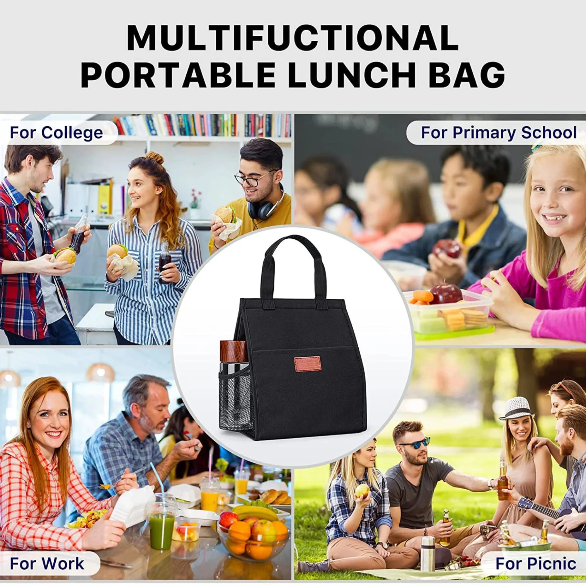 UrbanEase Chic Insulated Lunch Tote