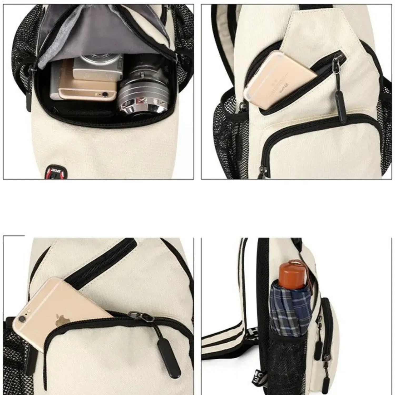 Vibrant Yellow Sporty Crossbody Sling Bag