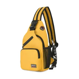 Vibrant Yellow Sporty Crossbody Sling Bag