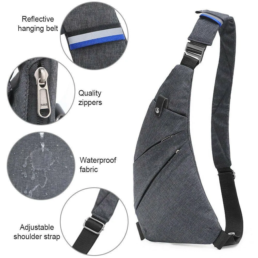 Waterproof Sling Bag Ultra Light Crossbody Pack with Adjustable Shoulder Strap Anti-theft Shoulder Daypack for Outdoor Sports Hiking Cycling Mountaineering Travelling