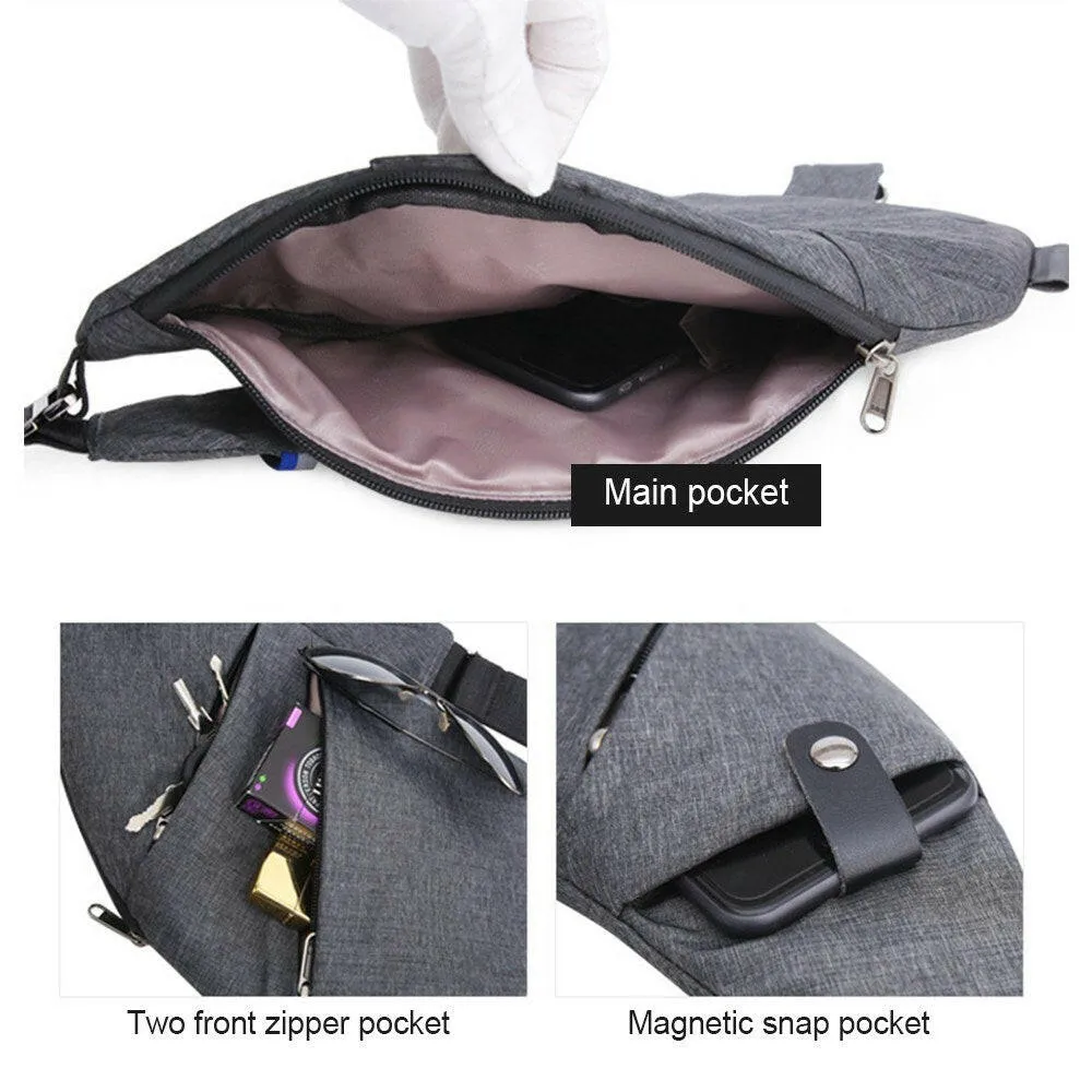 Waterproof Sling Bag Ultra Light Crossbody Pack with Adjustable Shoulder Strap Anti-theft Shoulder Daypack for Outdoor Sports Hiking Cycling Mountaineering Travelling