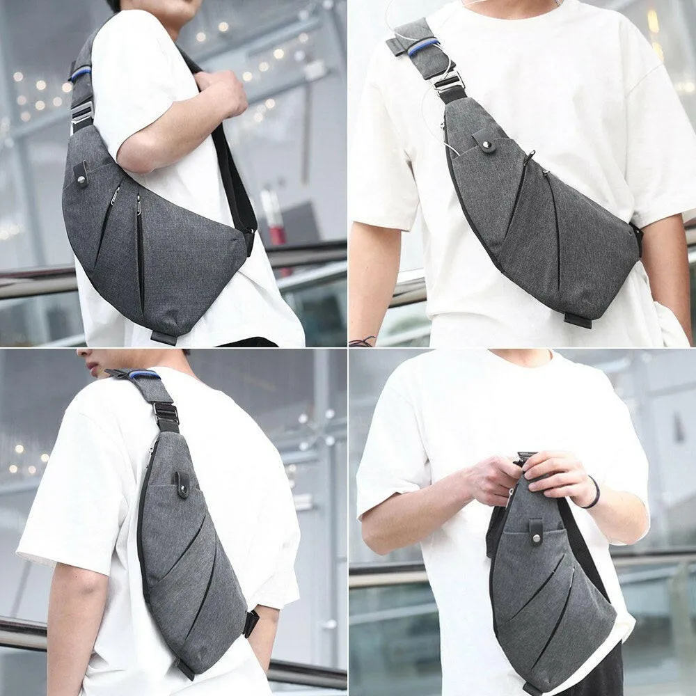 Waterproof Sling Bag Ultra Light Crossbody Pack with Adjustable Shoulder Strap Anti-theft Shoulder Daypack for Outdoor Sports Hiking Cycling Mountaineering Travelling