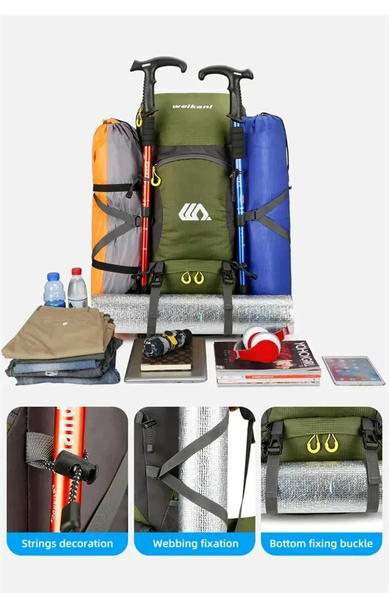 WEIKANI 50L Multi-Purpose Waterproof Backpack