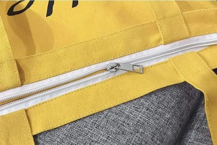 Womens Yellow Tote Bag Arts & Crafts Over the Shoulder Handbag