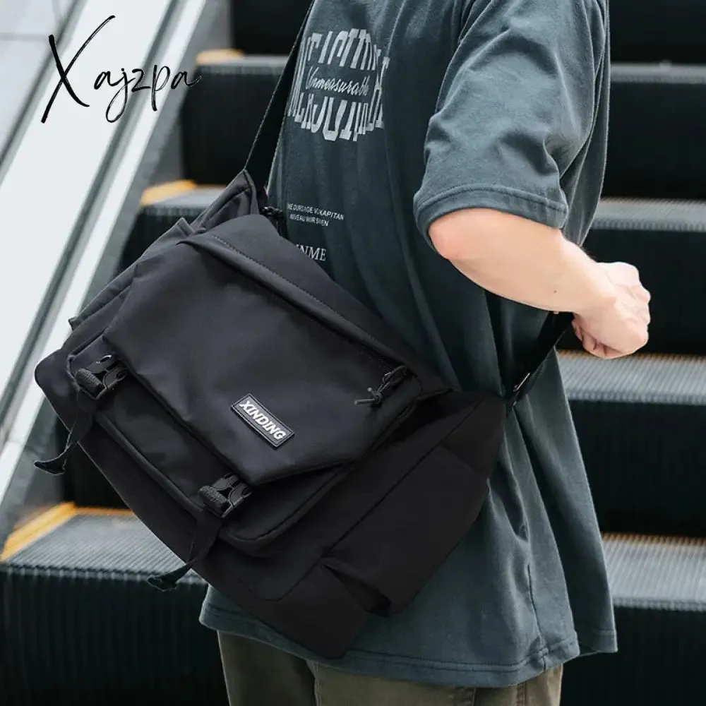 Xajzpa - Crossbody Shoulder Bags Fashion Large Capacity Oxford Waterproof Solid Men Women Teenagers Vintage Travel Outdoor Messenger Bag