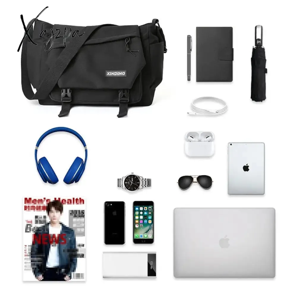 Xajzpa - Crossbody Shoulder Bags Fashion Large Capacity Oxford Waterproof Solid Men Women Teenagers Vintage Travel Outdoor Messenger Bag