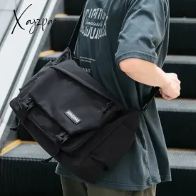 Xajzpa - Crossbody Shoulder Bags Fashion Large Capacity Oxford Waterproof Solid Men Women Teenagers Vintage Travel Outdoor Messenger Bag