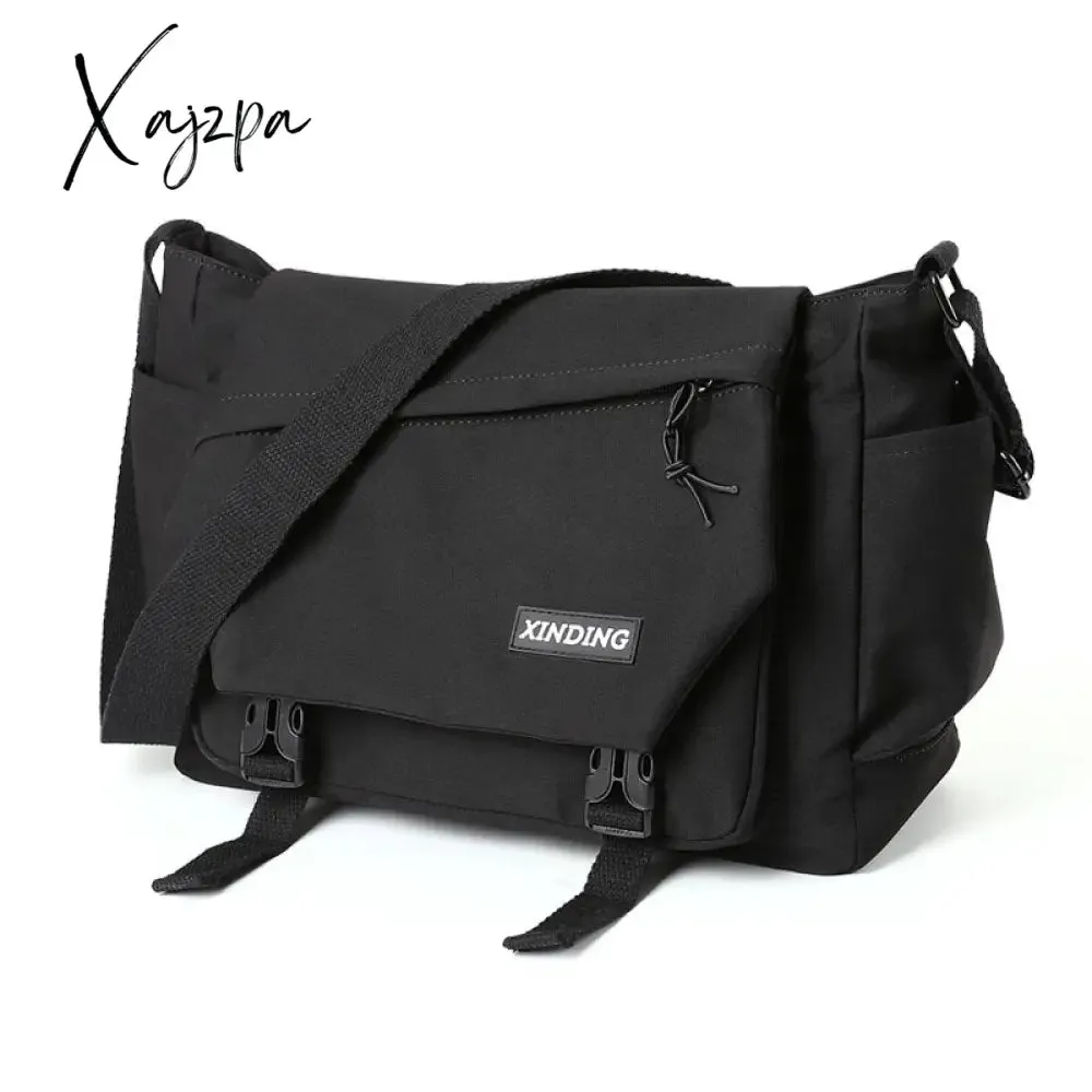 Xajzpa - Crossbody Shoulder Bags Fashion Large Capacity Oxford Waterproof Solid Men Women Teenagers Vintage Travel Outdoor Messenger Bag