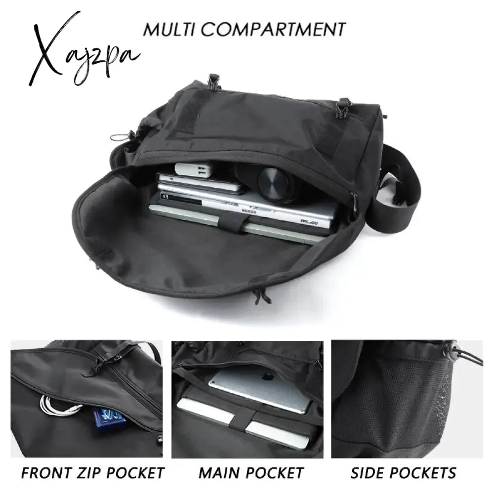 Xajzpa - Japan Korean Style Men's Shoulder Crossbody Bag Waterproof Large Capacity Light weight Sport Casual Travel Messenger Sling Bag