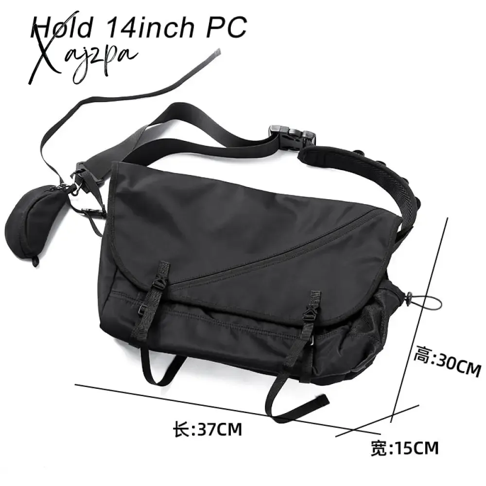 Xajzpa - Japan Korean Style Men's Shoulder Crossbody Bag Waterproof Large Capacity Light weight Sport Casual Travel Messenger Sling Bag