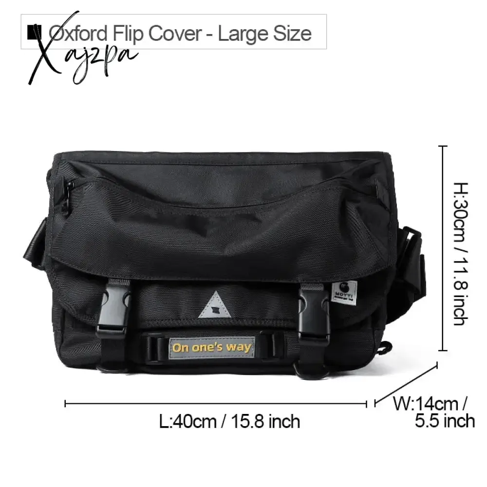 Xajzpa - Men Messenger Bags Waterproof Large Crossbody Shoulder Men's Hip Hop Street Cycling Travel Multilayer  Antitheft Design Bags