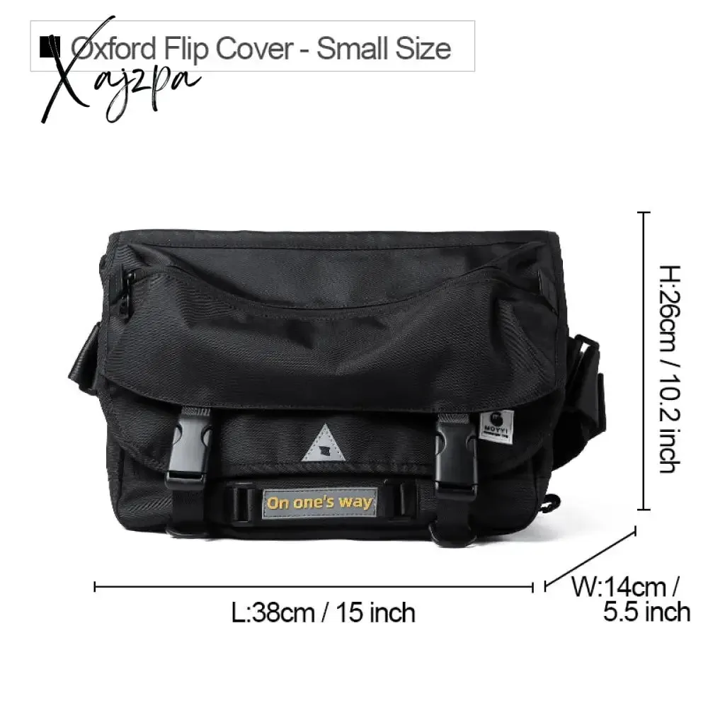 Xajzpa - Men Messenger Bags Waterproof Large Crossbody Shoulder Men's Hip Hop Street Cycling Travel Multilayer  Antitheft Design Bags