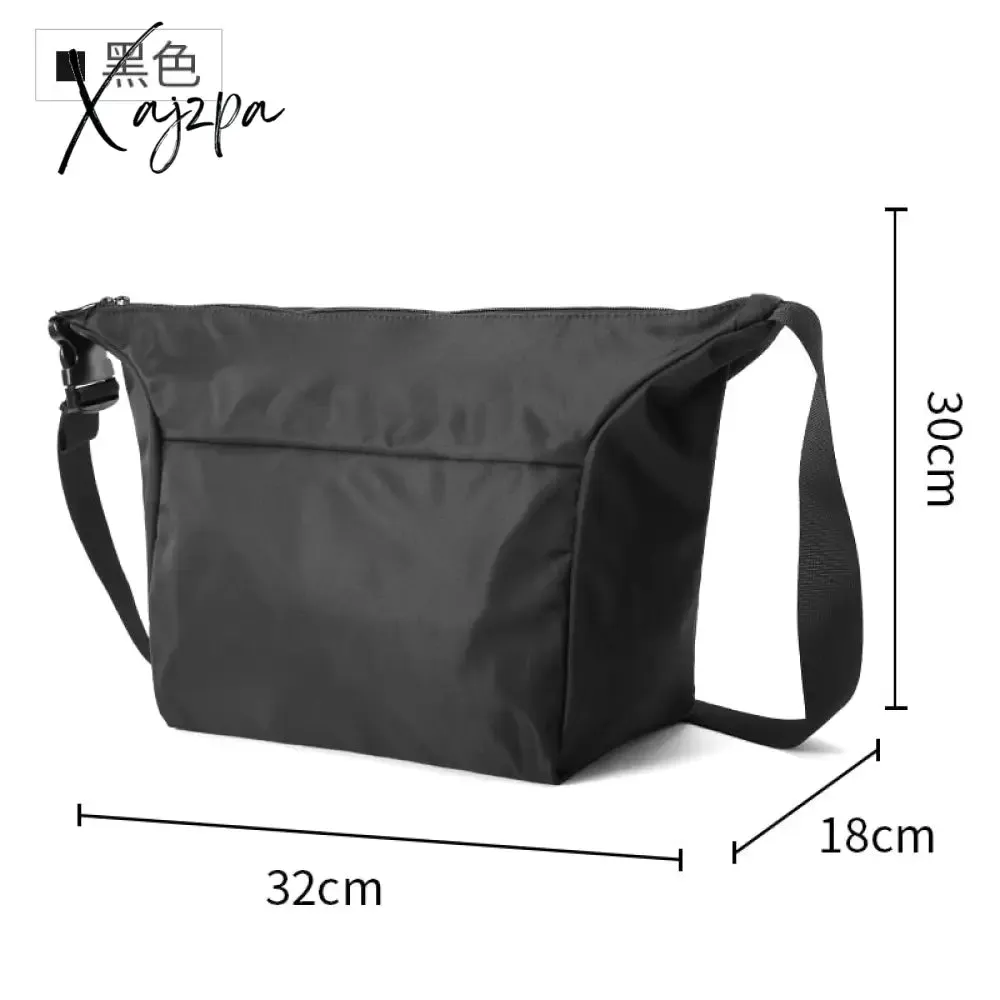 Xajzpa - Solid Oxford Men's Crossbody Bag 12inch IPad Zip Waterproof Portable Leisure Shoulder Sling Bag Outdoor Commuter Sports Gym